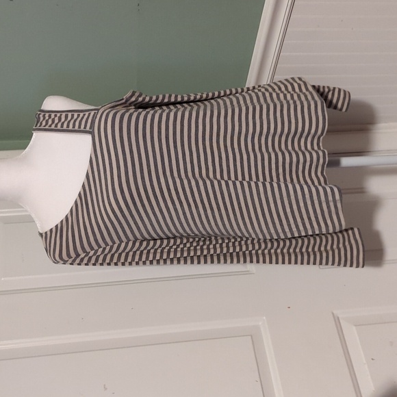 CAbi medium long sleeve shirt top cold shoulder stripes soft material - Picture 1 of 11